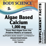 Body Science Algae Based Calcium 1,000 mg (180 Tablets)