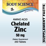 Body Science Chelated Zinc 50 (250 capsules)