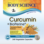 Body Science Curcumin + BioPerine (240 capsules)