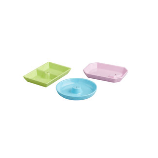 NORA FLEMING Dainty Dishes Set of 3 in Pink, Blue, and Green