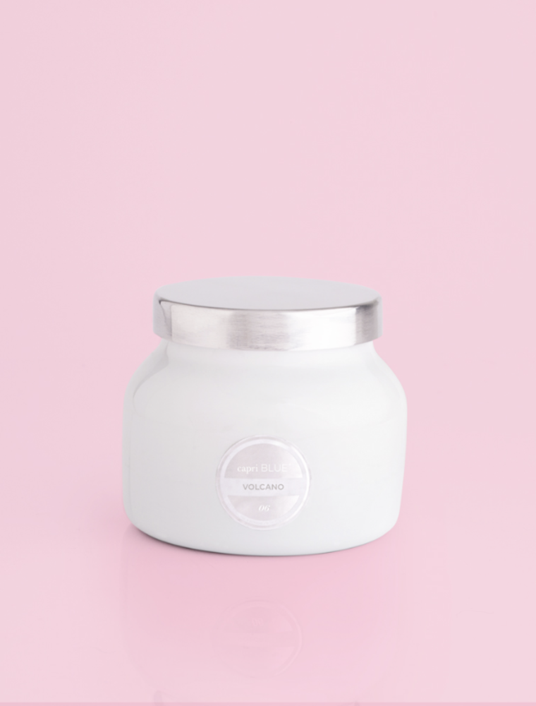 CAPRI BLUE White Petite Jar in Volcano