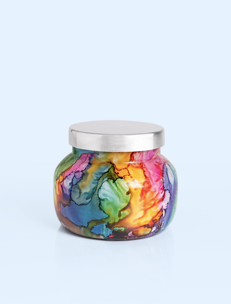 CAPRI BLUE Rainbow Watercolor Petite Jar in Volcano