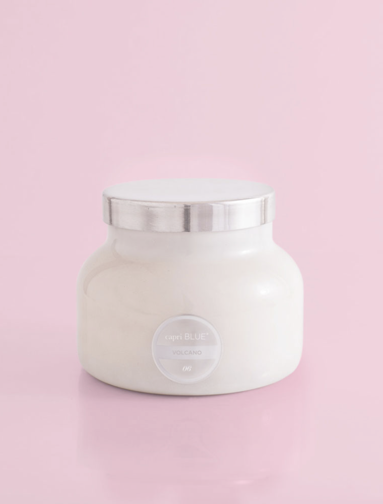 CAPRI BLUE White Signature Jar in Volcano
