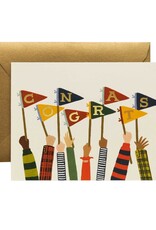 RIFLE PAPER COMPANY Congrats Pennants Card RIFLE PAPER COMPANY Congrats Pennants Card