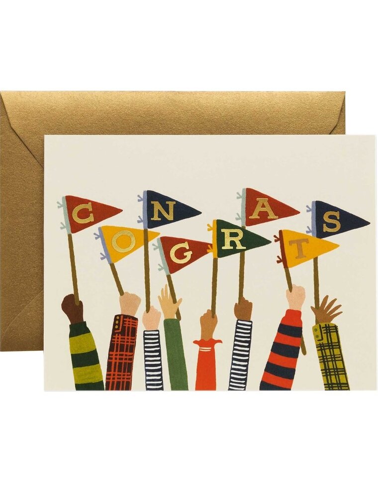 RIFLE PAPER COMPANY Congrats Pennants Card