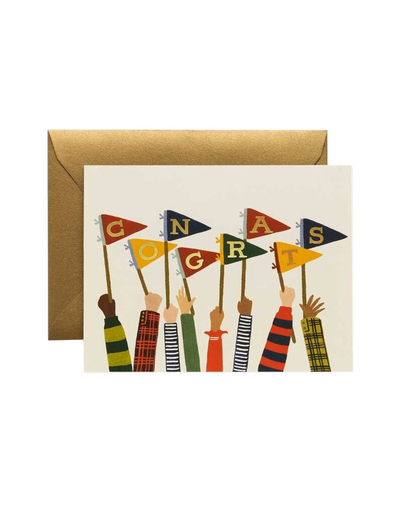 RIFLE PAPER COMPANY Congrats Pennants Card