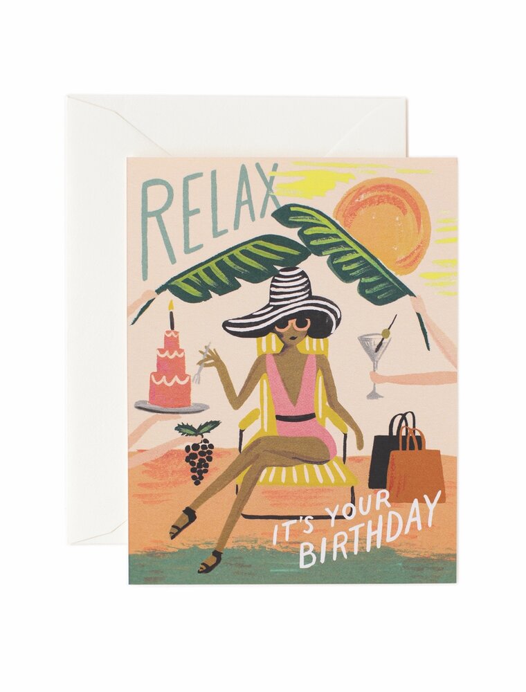 RIFLE PAPER COMPANY Relax Birthday Card