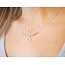 Gold 16" Necklace - Halo Charm