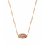 Elisa Pendant Necklace in Rose Gold Drusy