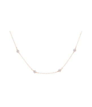 ENEWTON DESIGN Simplicity 4mm Bead Chain 15" Necklace - Pearl/Gold