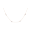 Simplicity 4mm Bead Chain 15" Necklace - Pearl/Gold