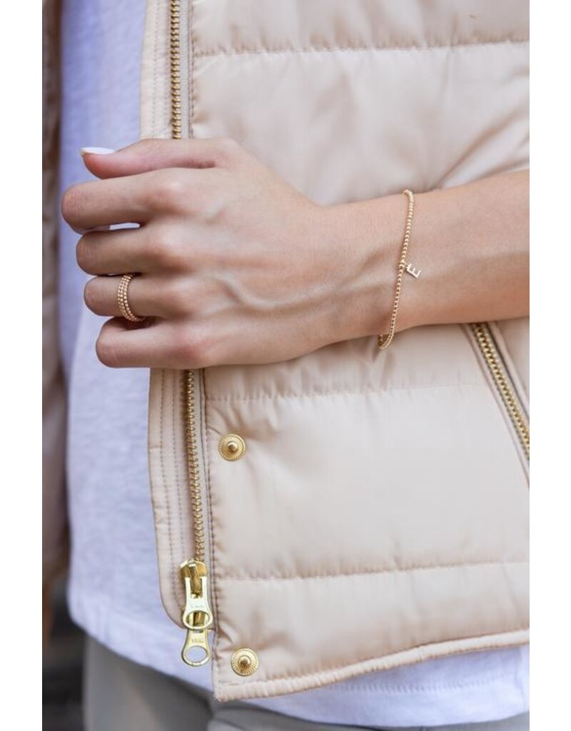 ENEWTON DESIGN Classic 2mm Bead Bracelet - Gold Initial Charm