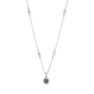KENDRA SCOTT DESIGN Nola Silver Pendant Necklace in Platinum Drusy