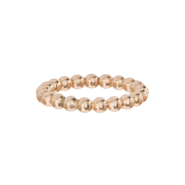Classic 3mm Beaded Gold Ring