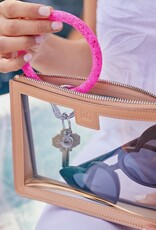 Silicone Big O Key Ring in Tickled Pink Confetti