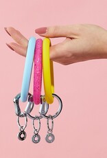 Silicone Big O Key Ring in Tickled Pink Confetti