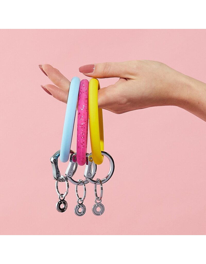 Silicone Big O Key Ring in Tickled Pink Confetti