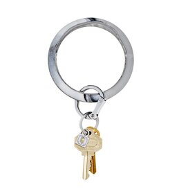 Silicone Big O Key Ring in Tuxedo Marble