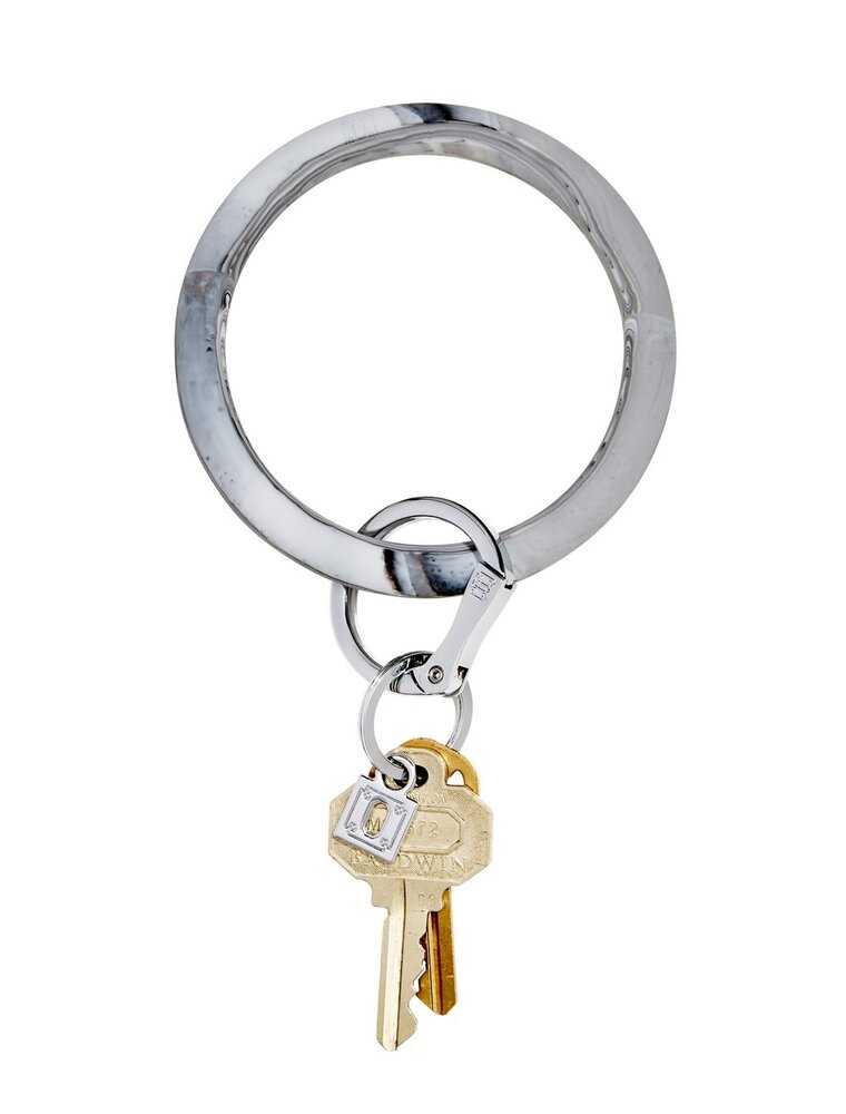 Silicone Big O Key Ring in Tuxedo Marble