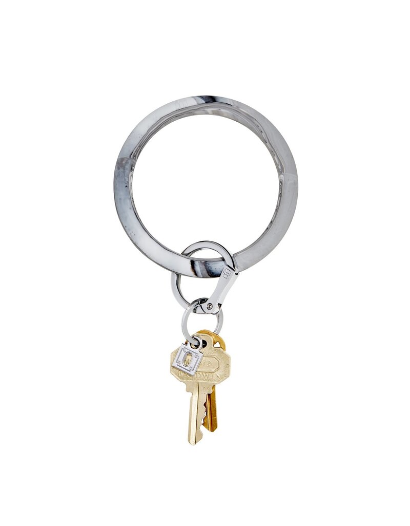 Silicone Big O Key Ring in Tuxedo Marble