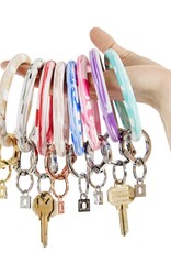 Silicone Big O Key Ring in Tuxedo Marble