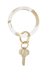 Silicone Big O Key Ring in Gold Rush Marble