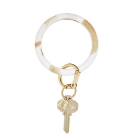 Silicone Big O Key Ring in Gold Rush Marble