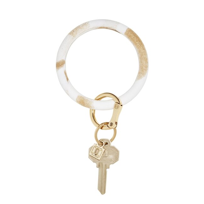 Silicone Big O Key Ring in Gold Rush Marble