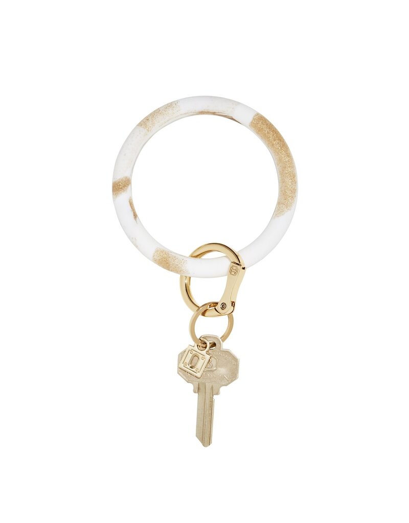 Silicone Big O Key Ring in Gold Rush Marble
