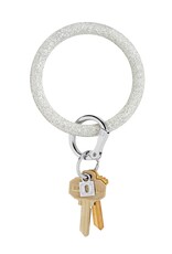 Silicone Big O Key Ring in Silver Confetti