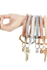 Silicone Big O Key Ring in Silver Confetti