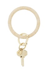 Silicone Big O Key Ring in Gold Confetti