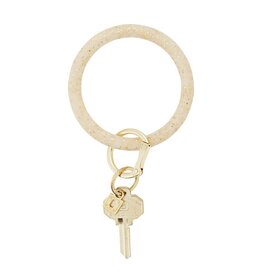 Silicone Big O Key Ring in Gold Confetti