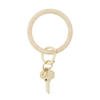 OVENTURE Silicone Big O Key Ring in Gold Confetti