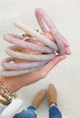 Silicone Big O Key Ring in Gold Confetti
