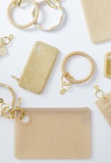 Silicone Big O Key Ring in Gold Confetti