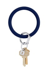 Silicone Big O Key Ring in Midnight Navy