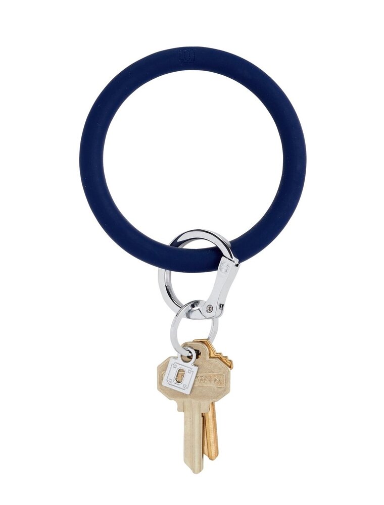Silicone Big O Key Ring in Midnight Navy