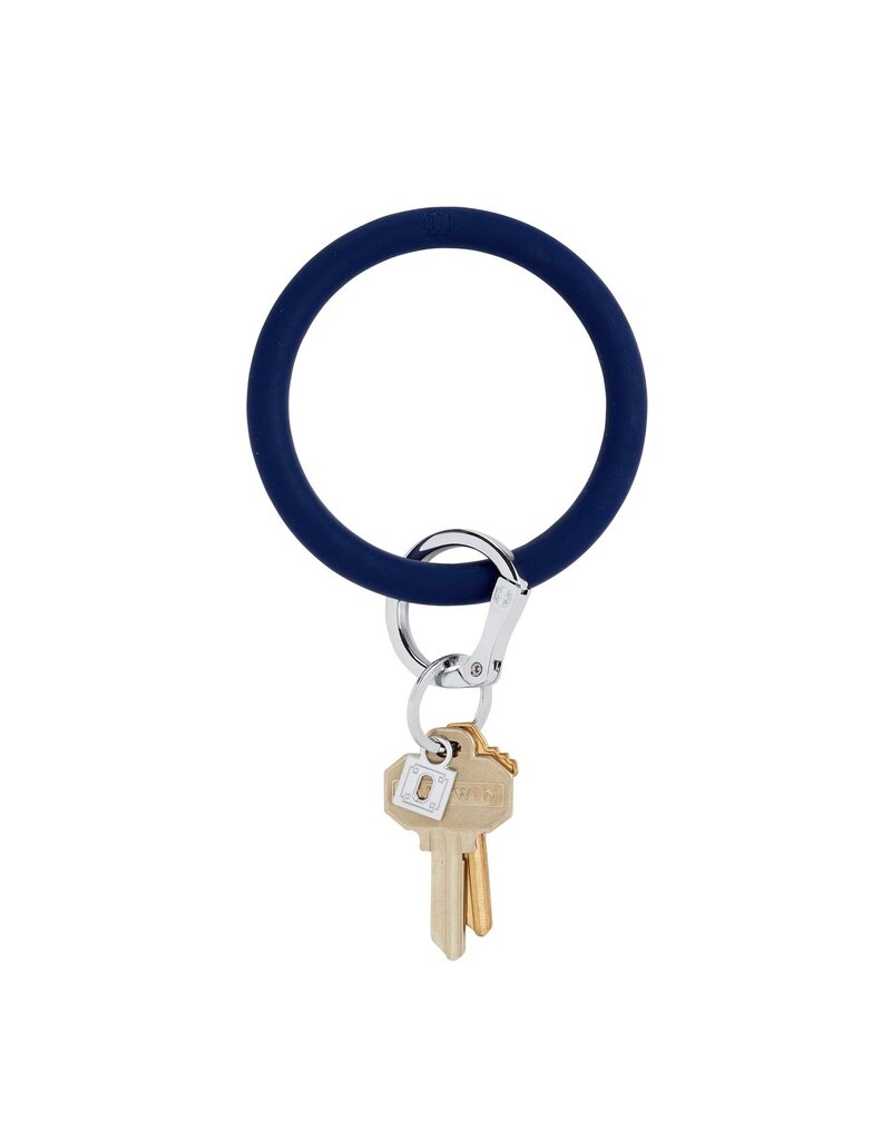 Silicone Big O Key Ring in Midnight Navy