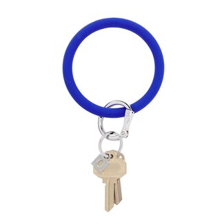 Silicone Big O Key Ring - Solid Blue Me Away