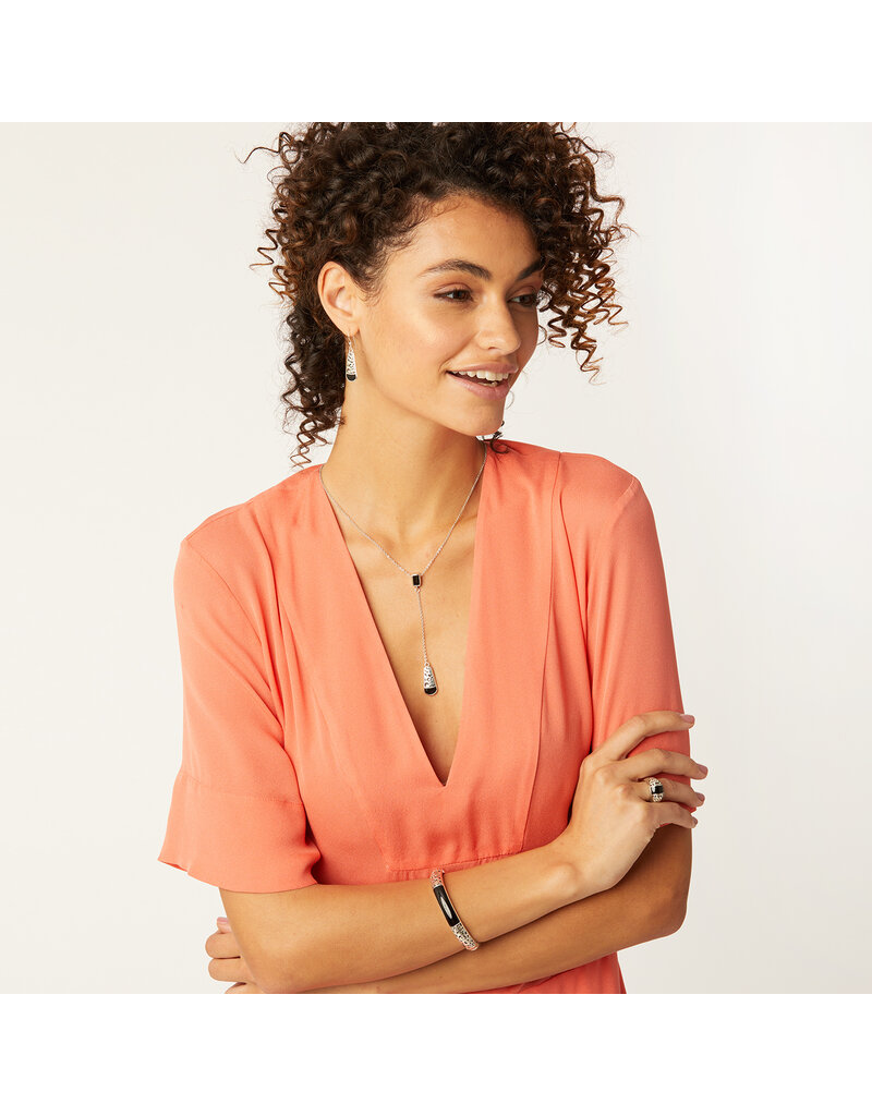 BRIGHTON Cantania Hinged Bangle in Black