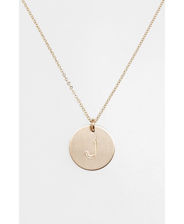 Initial J Coin Necklace