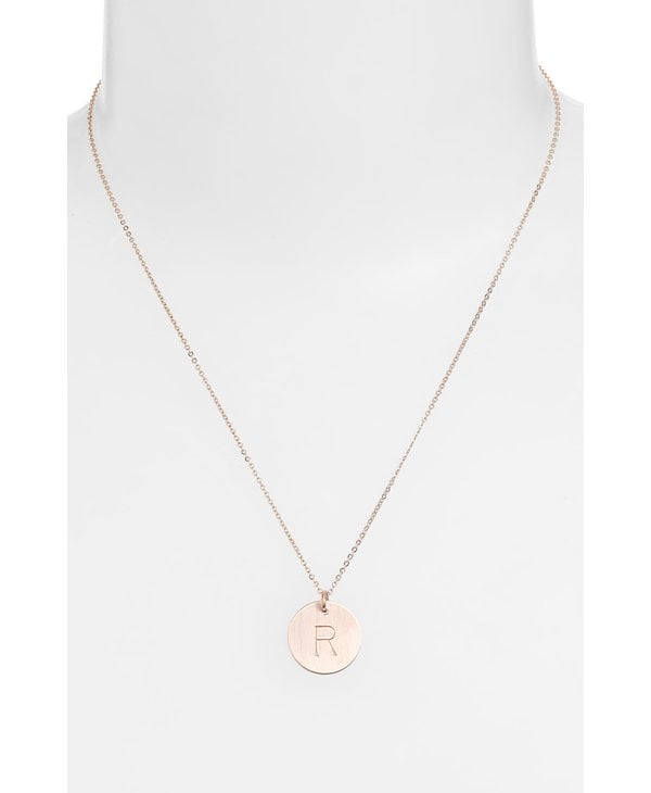 Initial R Coin Necklace