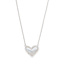 Ari Heart Silver Pendant Necklace in Ivory Mother-of-Pearl