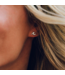 Wave Stud Earrings in Silver