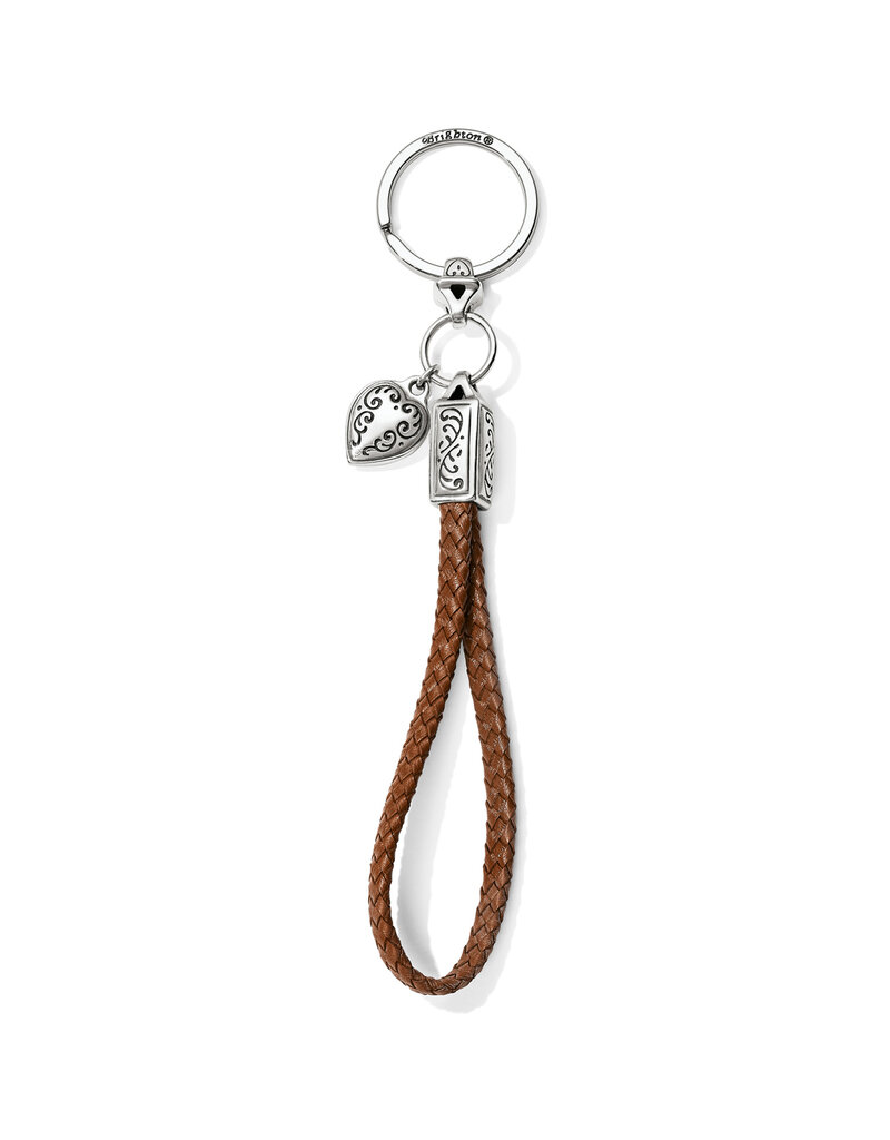BRIGHTON Kings Road Key Fob in Bourbon
