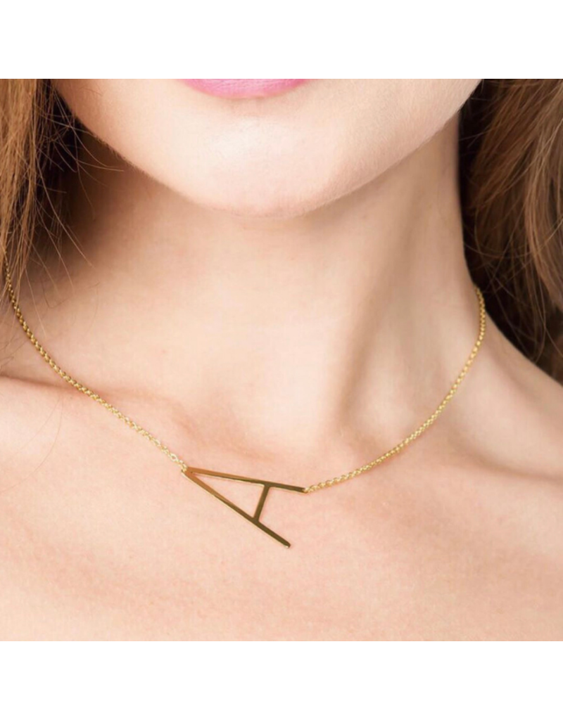 COOL & INTERESTING Medium Initial A Necklace