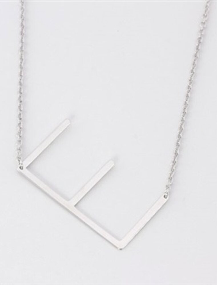 COOL & INTERESTING Medium Initial E Necklace