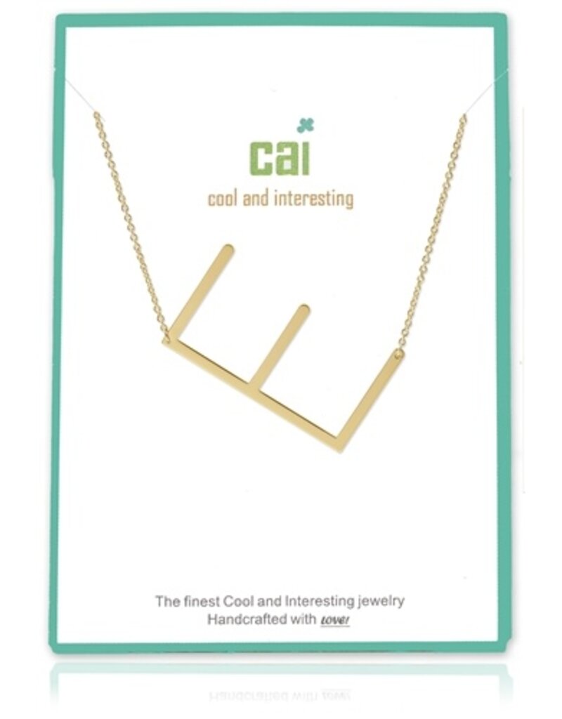 COOL & INTERESTING Medium Initial E Necklace