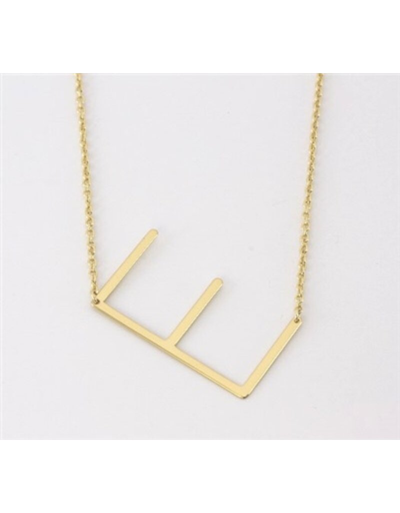 COOL & INTERESTING Medium Initial E Necklace